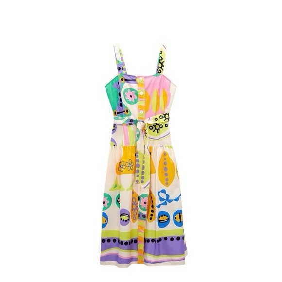 ZARA ~ PRINTED MIDI DRESS - Picture 5 of 17